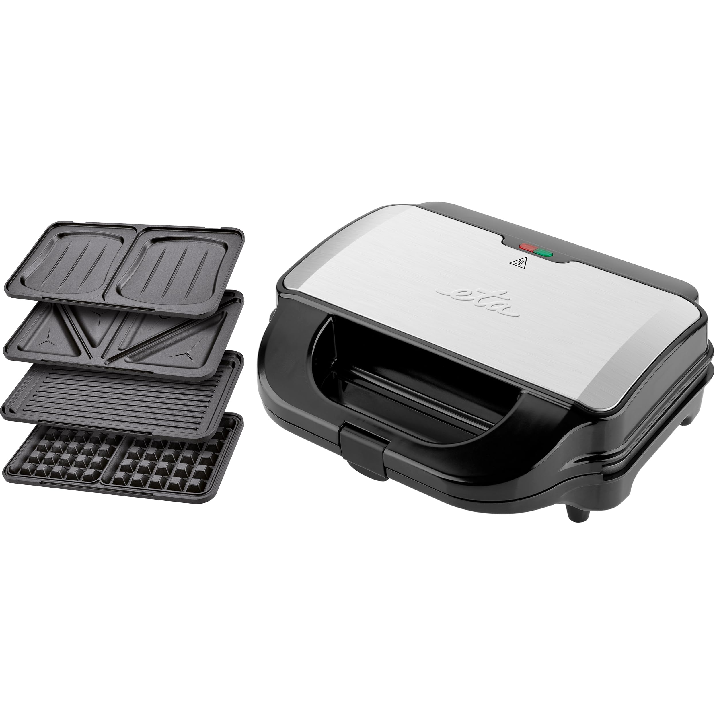 ETA Sandwichmaker 4 in 1 I Sorento I Antihaftbeschichtung für leichte Reinigung ohne Anbrennen I 900 Watt I Waffeleisen, Grill und vieles mehr