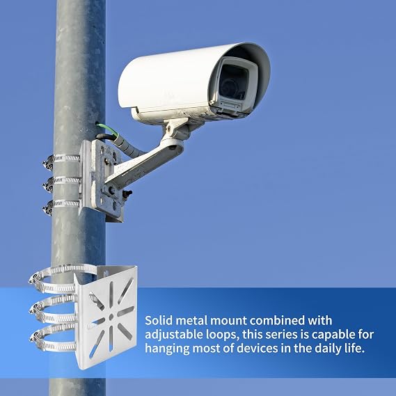 2 PCS Vertical Pole Mount for Security Camera, Stainless Steel