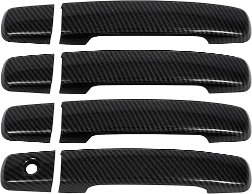 SCITOO Paquete de 4 fundas para manillas de puerta delantera trasera izquierda del lado del conductor y del lado derecho del pasajero, cubiertas
