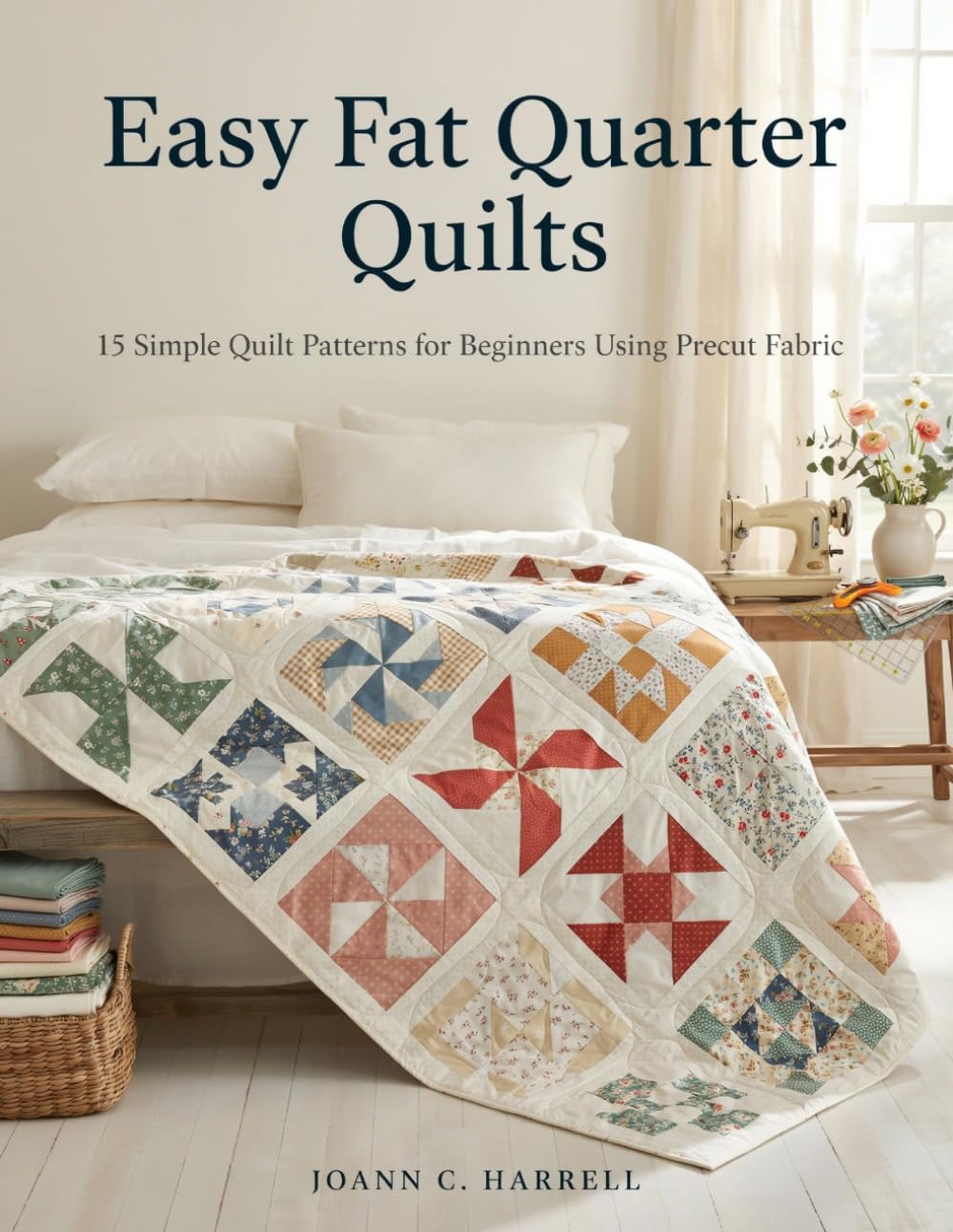 Easy Fat Quarter Quilts: 15 Simple Quilt Patterns for Beginners Using Precut Fabric