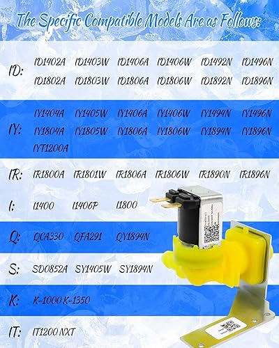 Miniatura 3 de 000009121 Kit de repuesto de válvula de agua para máquina de hielo compatible con máquinas de hielo Manitowoc, válvula de entrada de agua IH9121