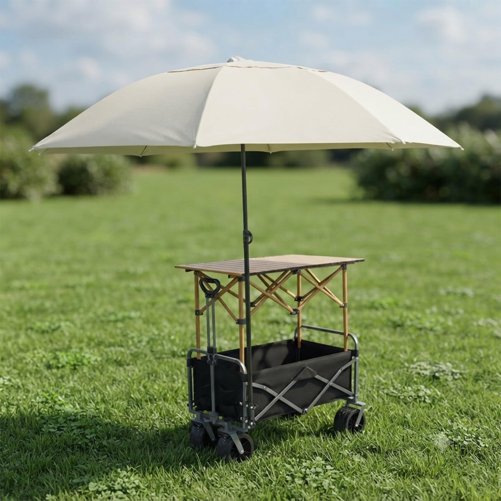 Carrito de Venta Portátil Plegable con Toldo para puestos plegables