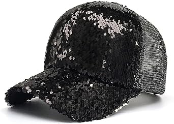 Holibanna Cappello Basco Paillettes Lucente per Donna Basco Cappello alla Moda Senza Sudare Adatto per Feste e Spettacoli