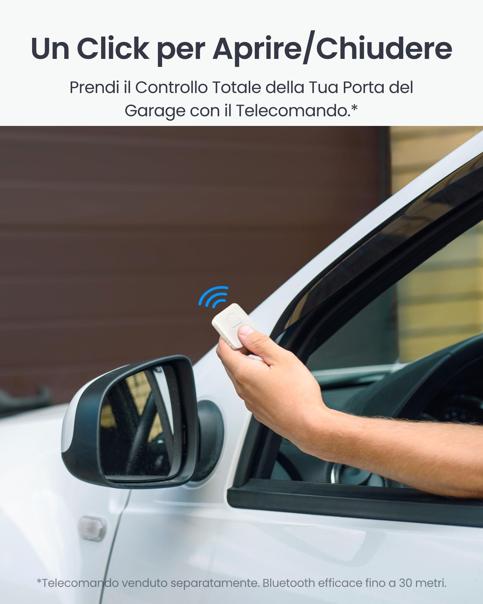 SwitchBot Smart WLAN apriporta garage, certificato New Matter, controllo APP, Alexa/Google/Siri/IFTTT/SmartThings supportato, modalità di notifica multiple, nessun hub richiesto