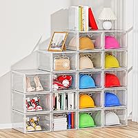 Vista 5 de YKLSLH Caja Organizadora de Sombreros, 6 Cajas para 40 Sombreros, Organizador de Sombreros de Plástico Sólido Más Duro Mejorado para Gorras