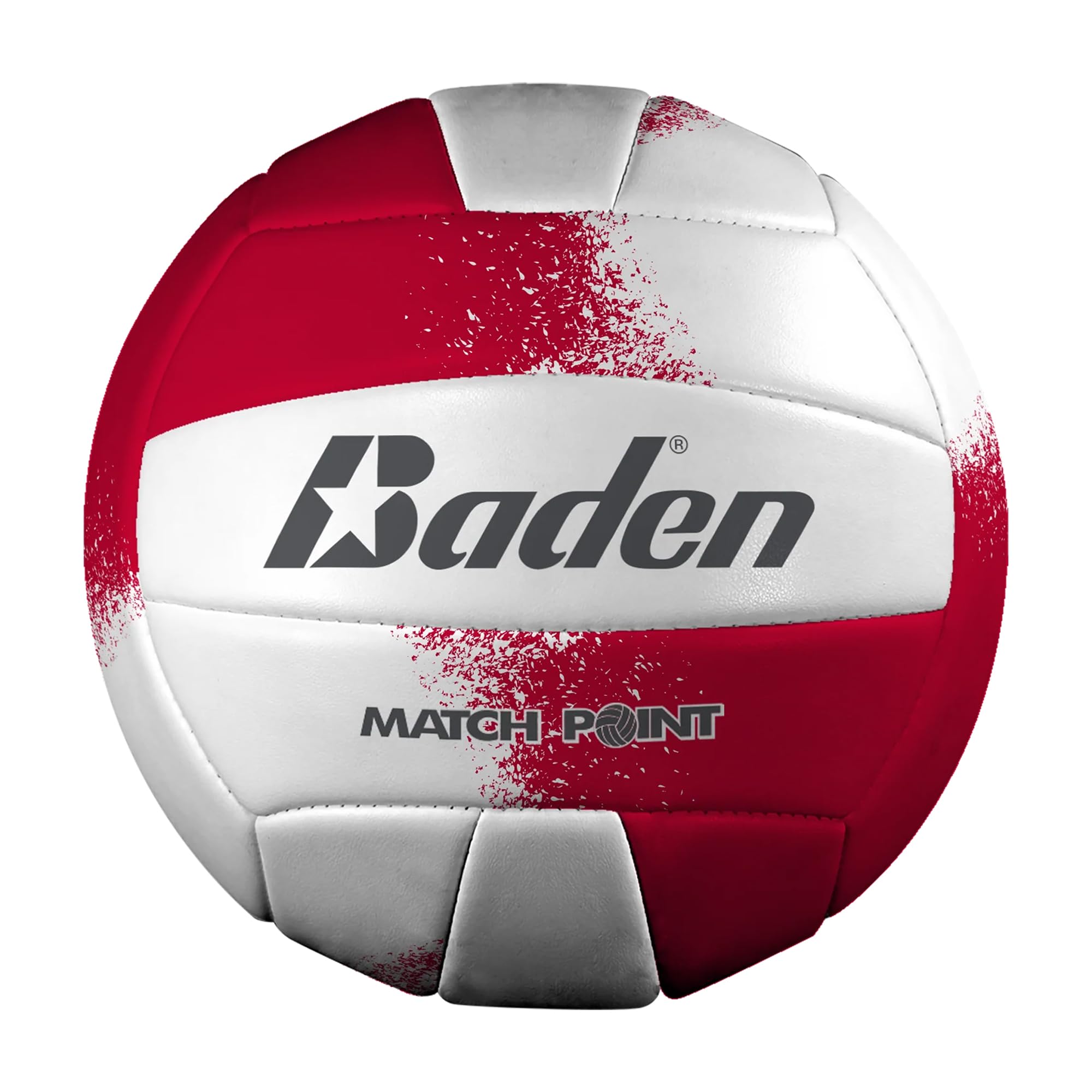 Baden MatchPoint Official Size 5 Cushioned Volleyball, Red/White โ image 1