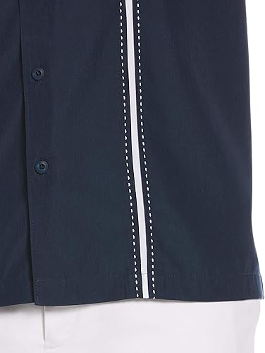 Miniatura 7 de Cubavera Camisa de manga corta con paneles para hombre, ajuste clásico, resistente a las arrugas, camisa casual con botones y cuello extendido