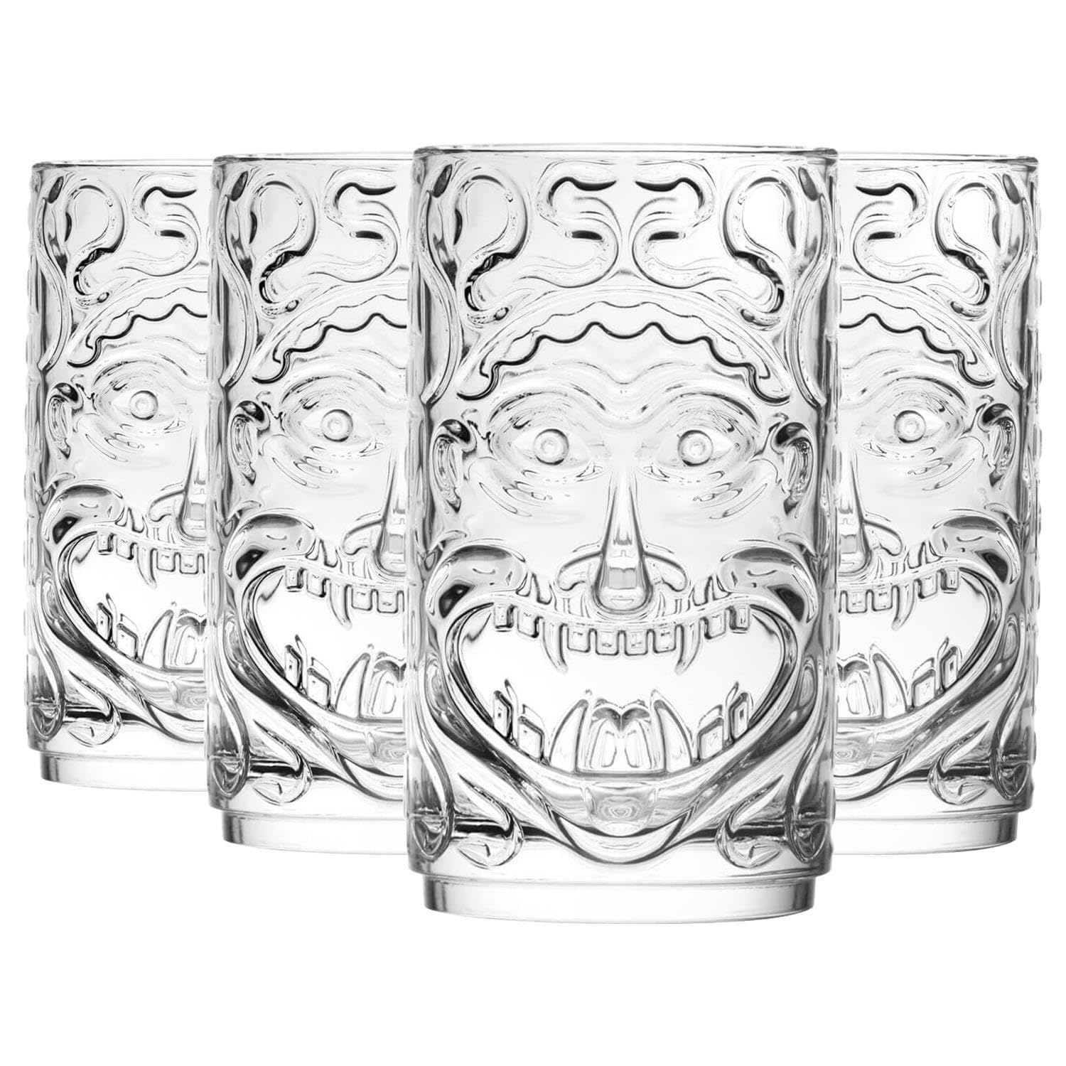 RCR Tiki Etruria Set 4 Bicchieri in Vetro, 45cl