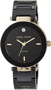 Anne Klein Women&#39;s Genuine Diamond Dial Ceramic Bracelet Watch