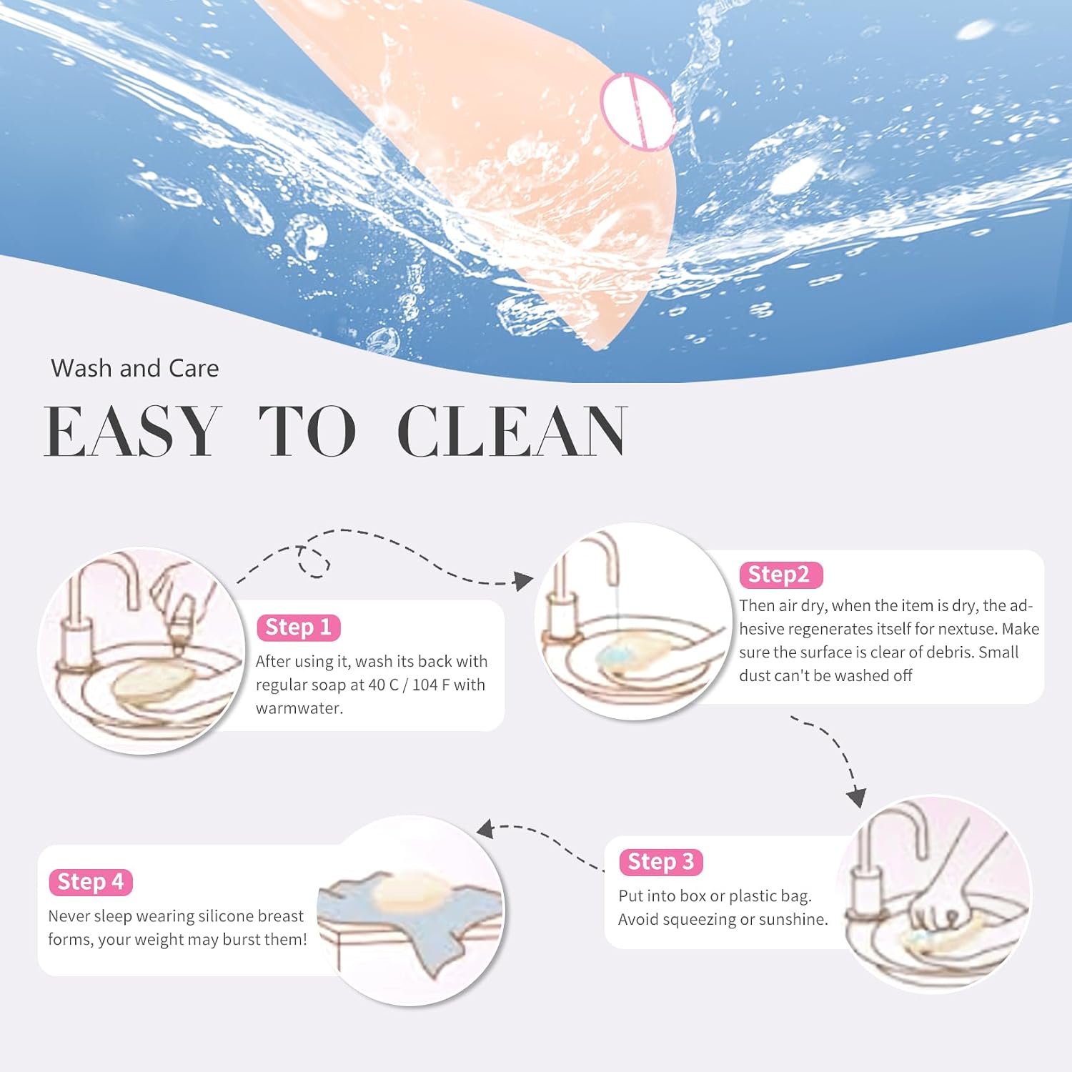 Self Adhesive Silicone Breast Forms for Crossdressers Fake Boobs False Breasts for Drag Trans Mastectomy Prosthesis