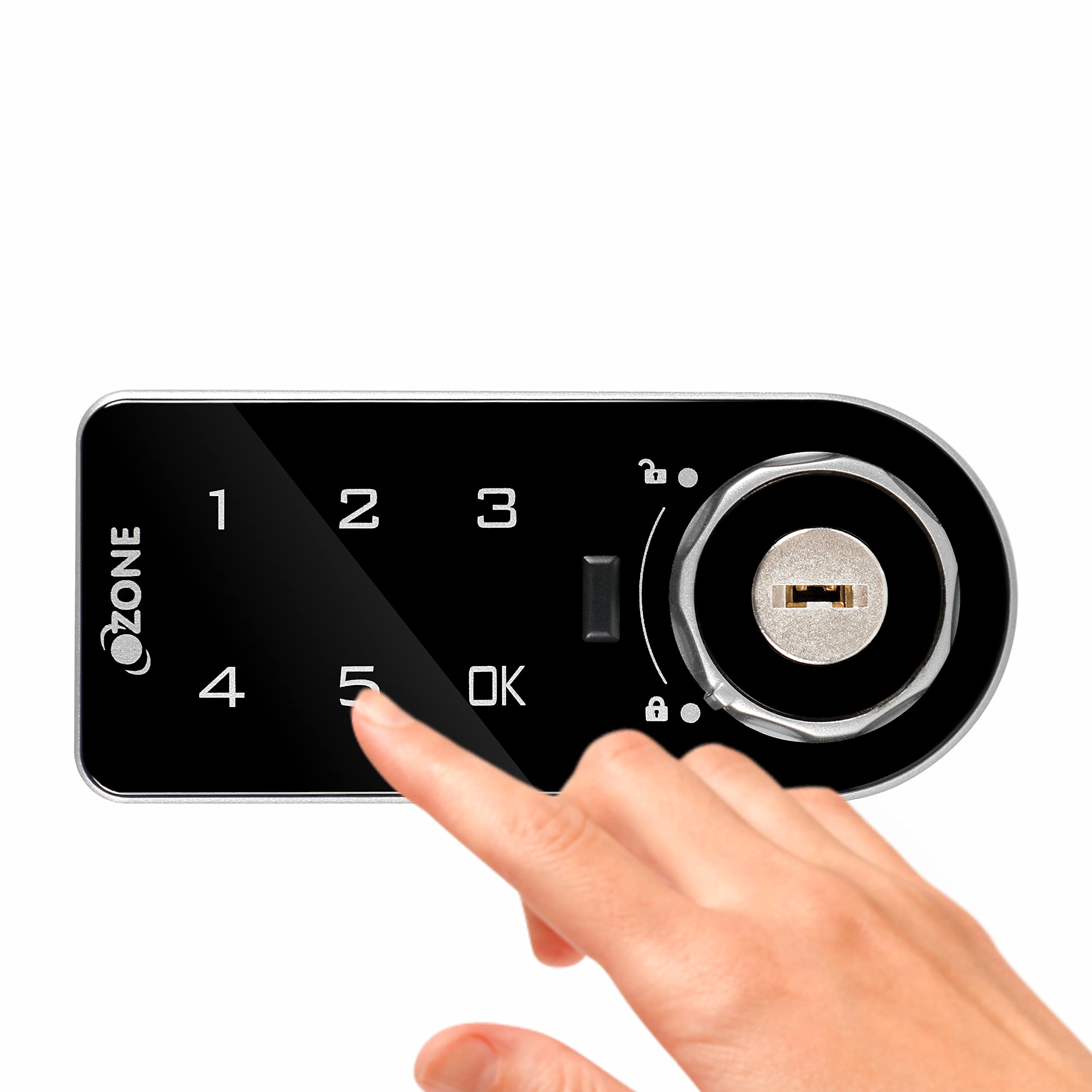 Ozone Rectangular and Handy, Fingerprint and Key Access, Manual Locking System, Smart Furniture Lock (Black) (Password & Key (Horizontal)) (B0B97YFTBC) Amazon Price History, Amazon Price Tracker
