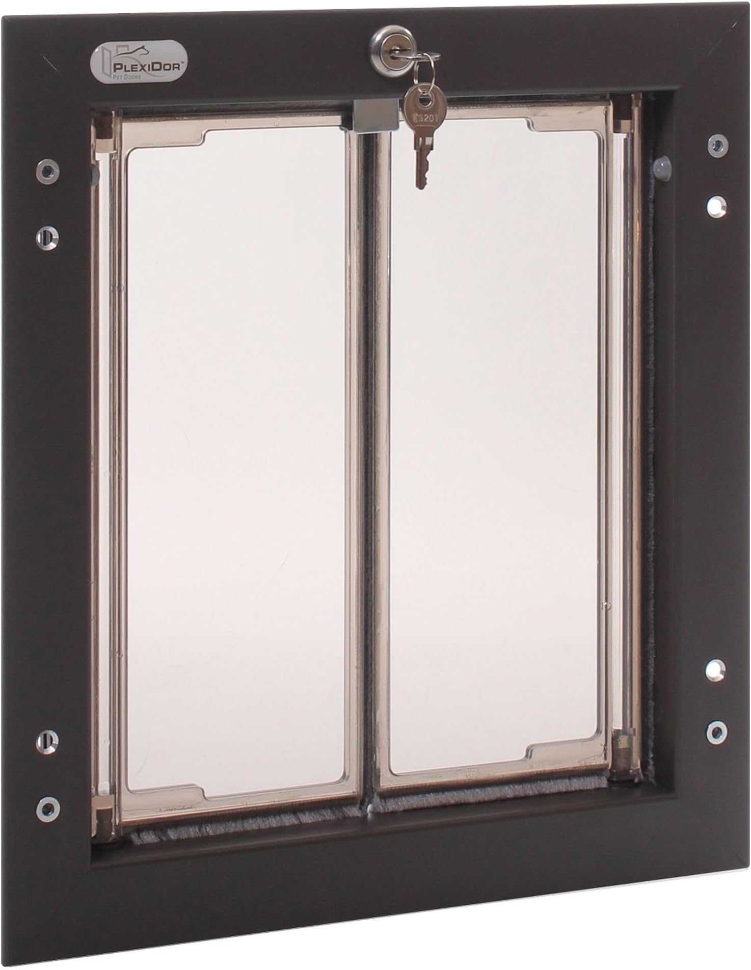 PlexiDor Performance Pet Doors Medium Bronze Door Mount