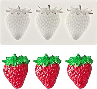 Strawberry Fondant Molds Mini Fruit Chocolate Cake Decorating Silicone Molds For Cupcake Topper Candy Polymer Clay Gum Paste