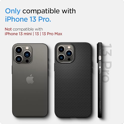 Vista 26 de Spigen Liquid Air - Funda diseñada para iPhone 13 Pro Max (2021), color negro mate