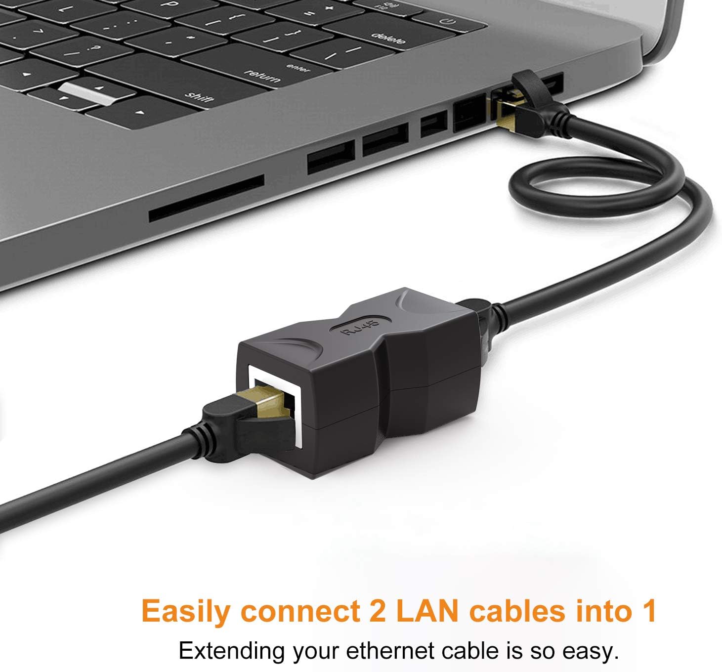 ABLEWE RJ45 Coupler, 3 Pack Ethernet Coupler Cat7 Cat6 Cat5e Ethernet Cable Extender Adapter in Line Coupler Female to Female