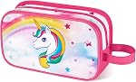 Sac de toilette Dinosaure - Sac de toilette de voyage Garçons Enfants Articles de toilette Sac de voyage pour le camping Voyage Accueil imperméable Portable Boys Dopp Kit pour Noël Cadeau Organisateur avec la poche Mesh