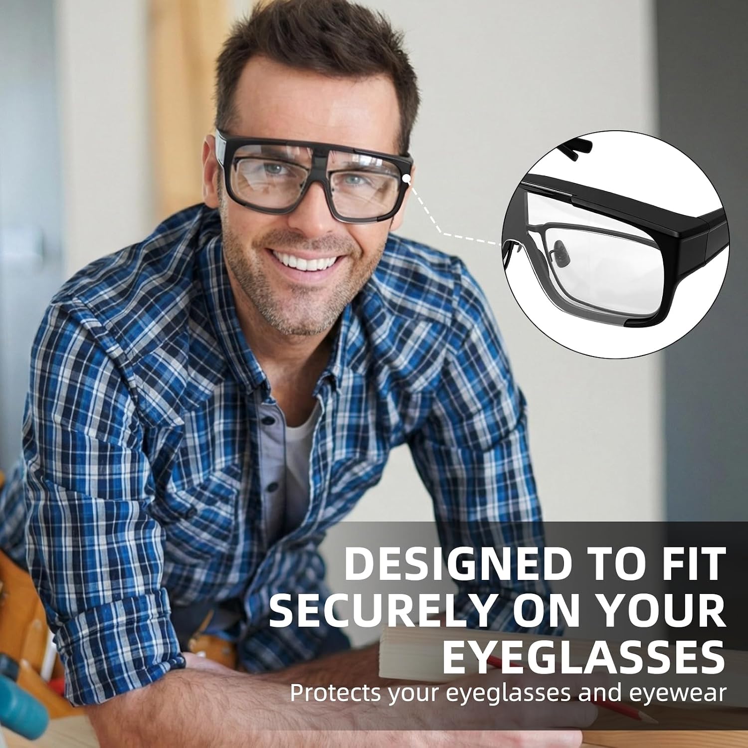 Shade5 Welding Goggles UV Interchangeable Lens Over Glasses OTG | 2-pack | shade5 dark lens | clear spare lens | uv block | otg over regular specs | diy tanning grinding