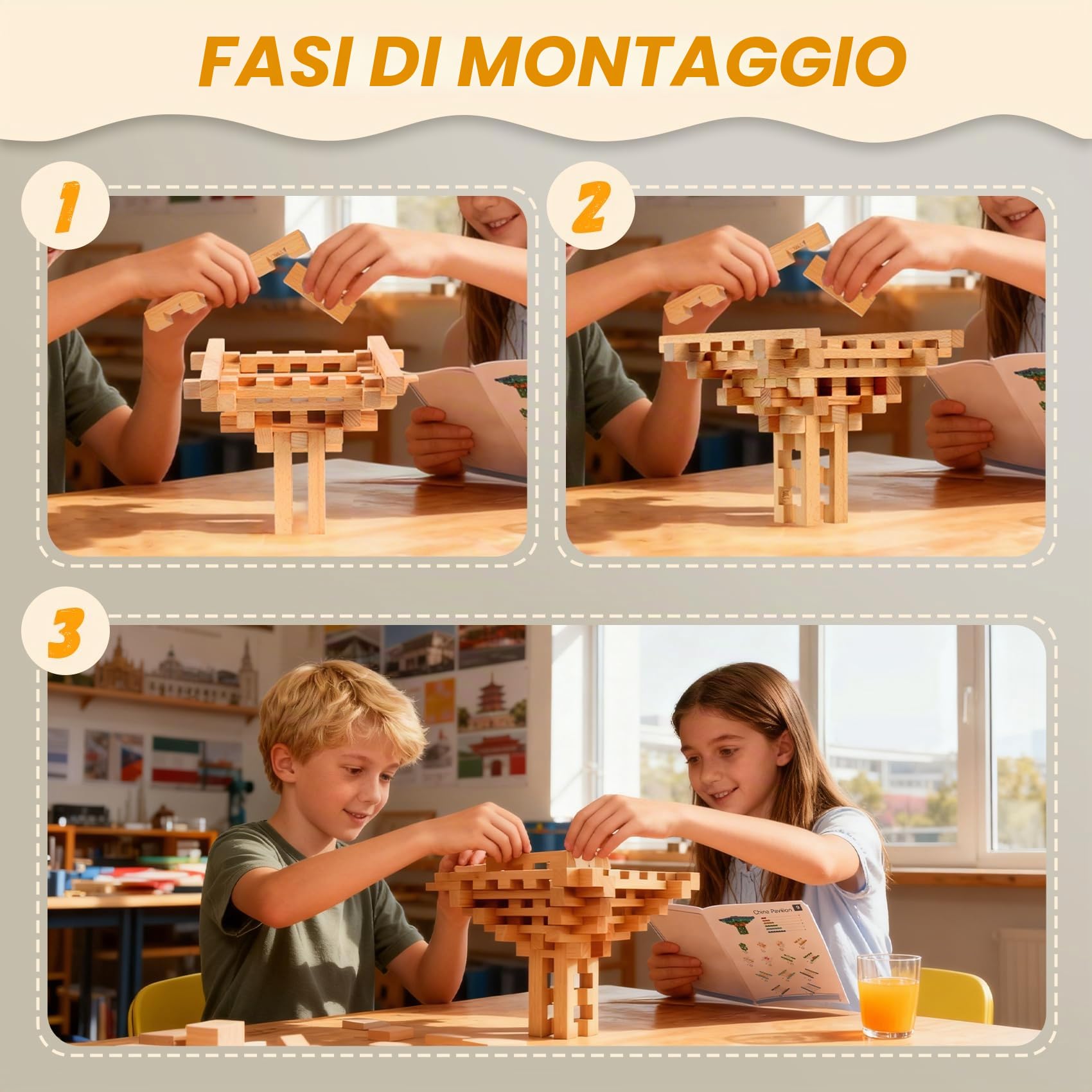 Blocchi di Costruzione, 15&20+ Forme, Puzzle 3D in Legno, Rompicapo per Adulti e Bambini. Montessori - Gioco di Costruzione per Bambini 5+ e Adulti (20 in 1 Versione Premium)