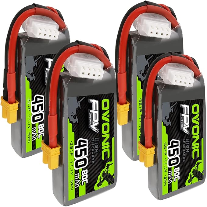 OVONIC 3s Lipo Akku 80C 650Ah 11.1V it XT30 für RC Flugzeug