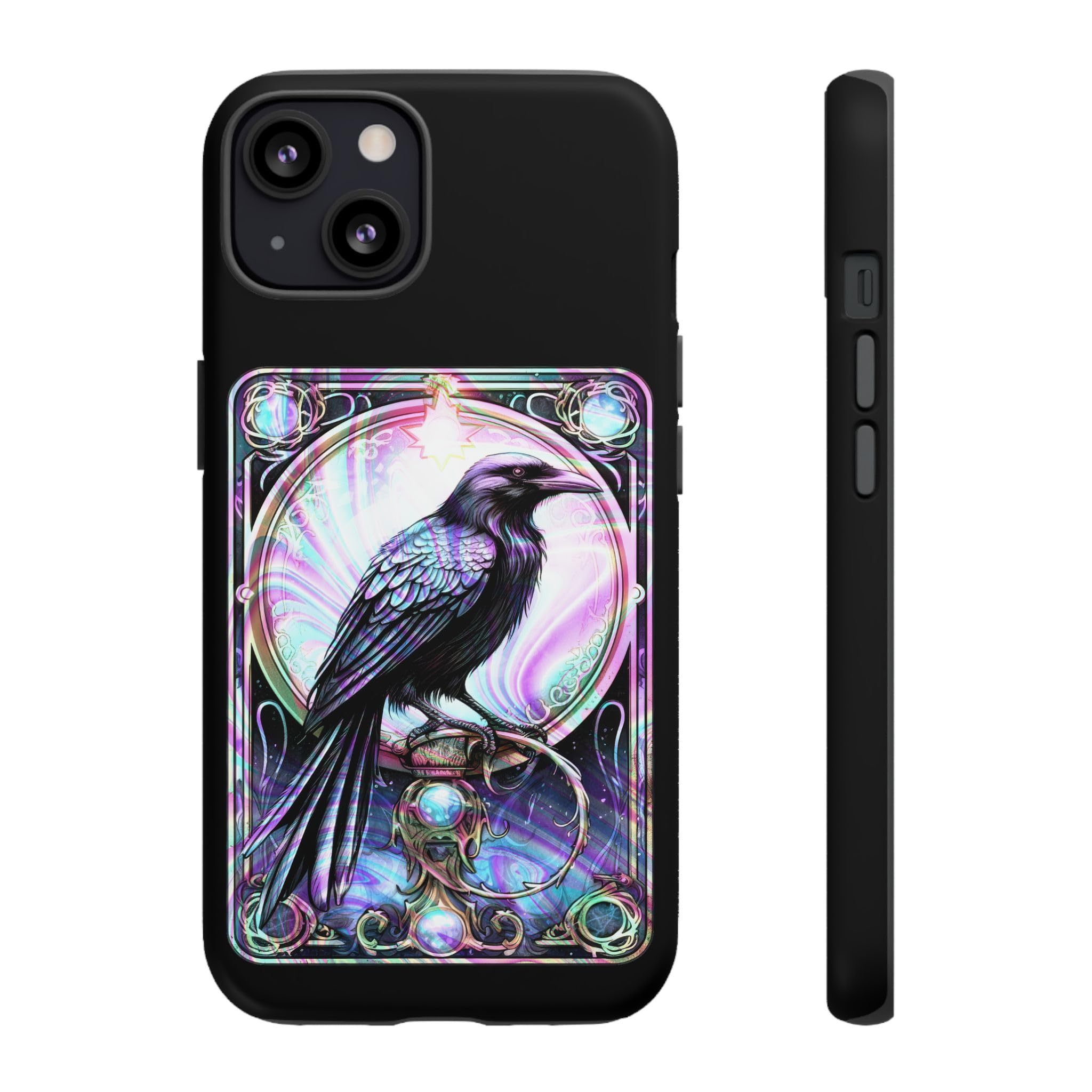 Raven Phone Case, Bird Print Phone Cover, Protective Phone Case, Animal Lover Gift, Unique Gift, Gothic Matte