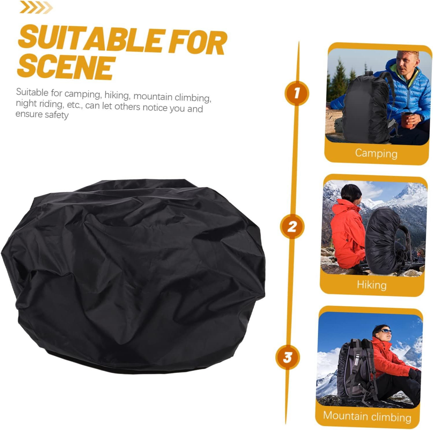 TOYANDONA 1Set Rainproof Cover for Backpacks Compact Protector for Hiking Camping and Biking Fits Packs Includes Storage Bag
