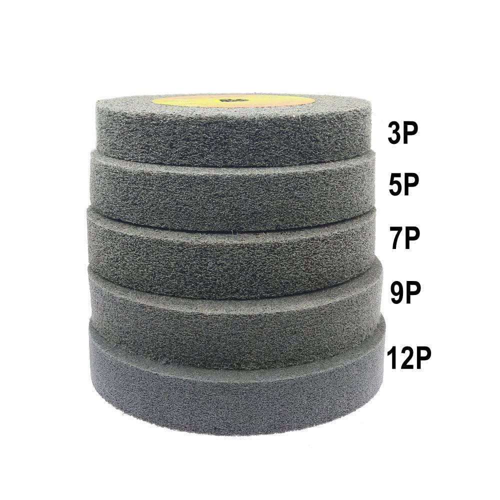 pezzo 6"/8" smerigliatrice da banco abrasivo lucidatura ruota lucidante mola abrasiva unitaria non tessuta, 8x2 pollici