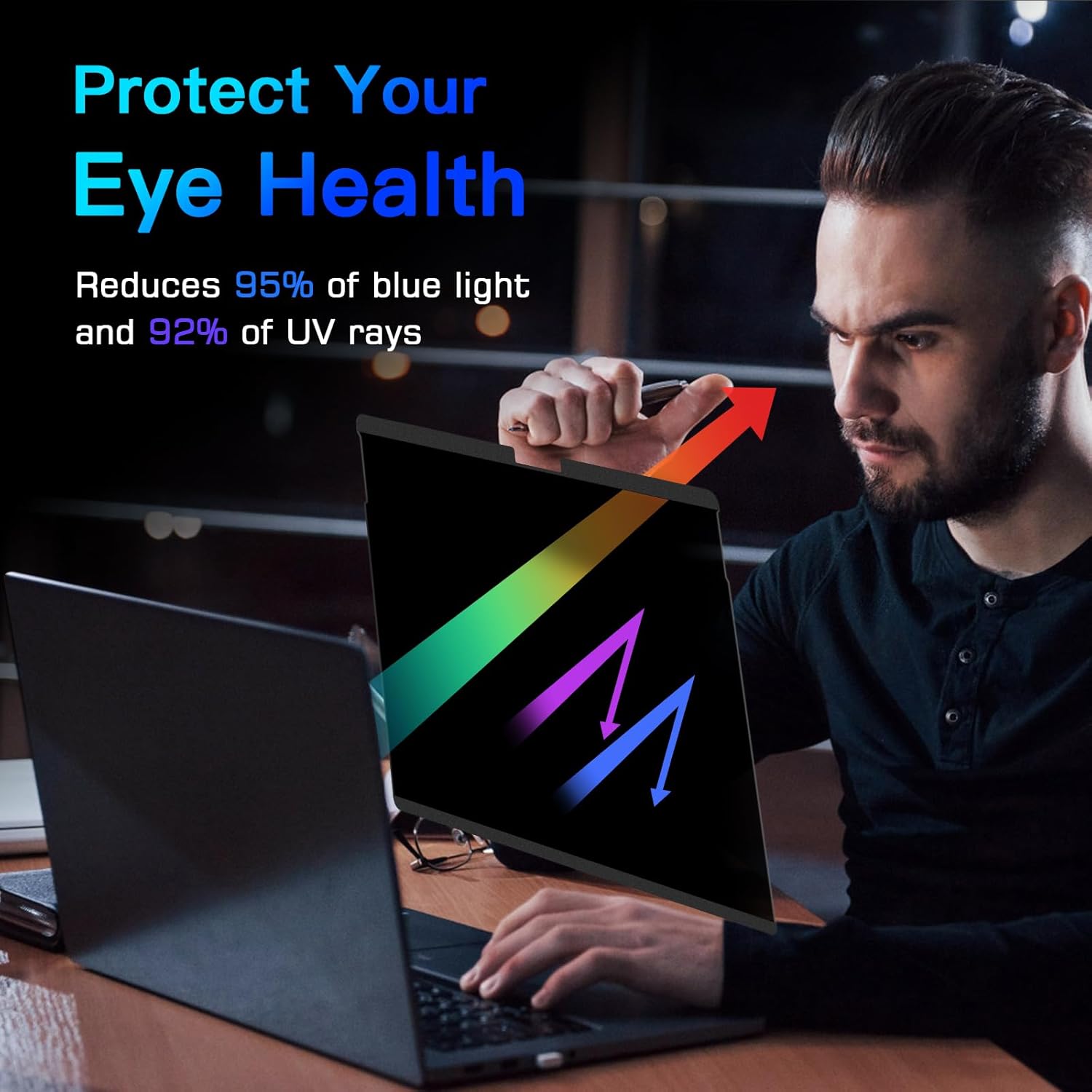 PYS Magnetic Privacy Screen for Microsoft Surface Laptop 7 13.8 Inch - Anti-Spy, Matte Finish Anti-Glare Screen Protector, Blue Light Filter, Easy Install & Detach, Scratch-Resistant