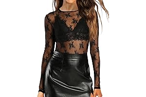Women's Mesh Long Sleeve Fishnet Shirt