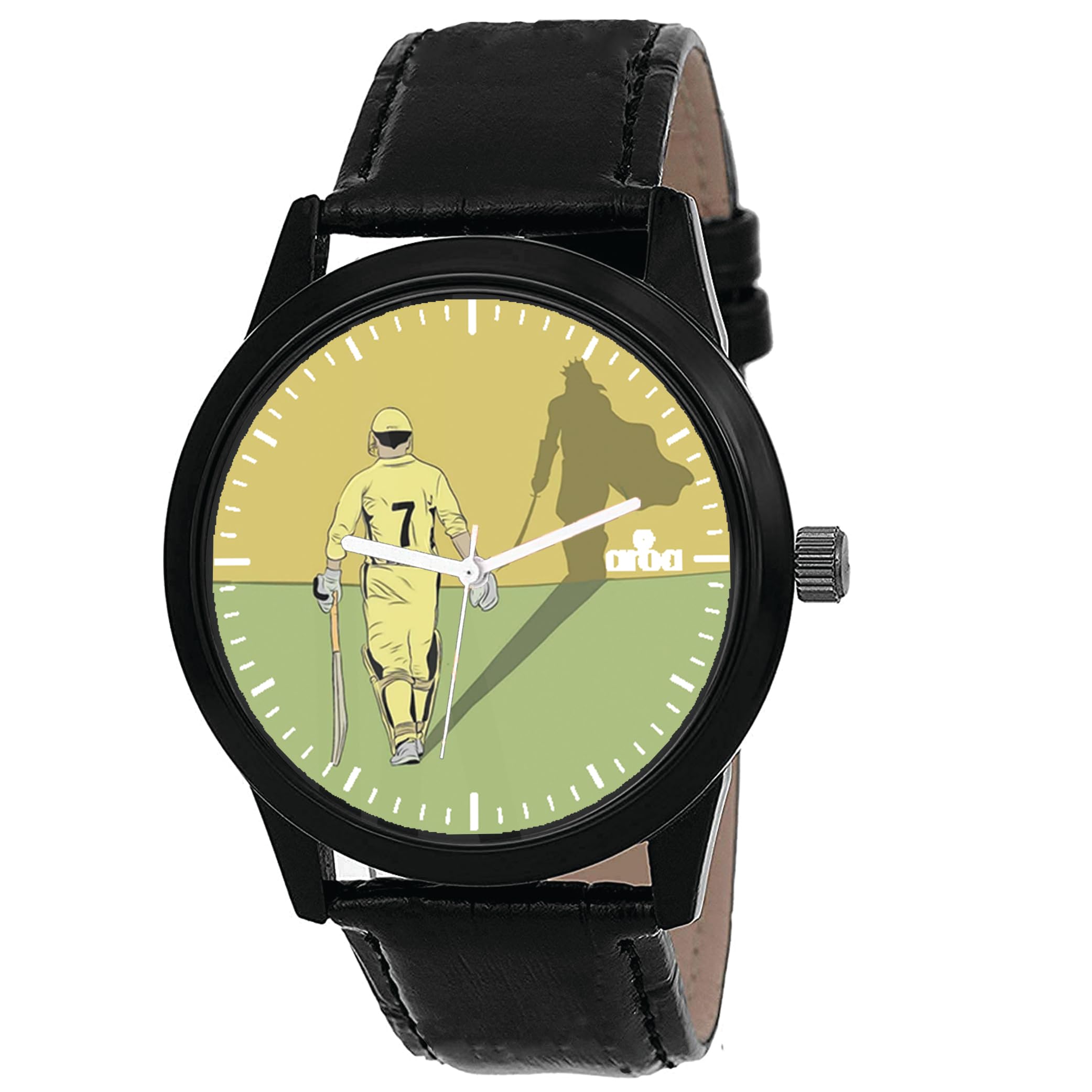 AROA Watch New Watch for King of Cricket MS Dhoni Model : 969 Black Metal Type Analog Black Strap Watch Yellow Dial for Men Stylish Watch for Boys- (B0CG9Y52PJ) Amazon Price History, Amazon Price Tracker