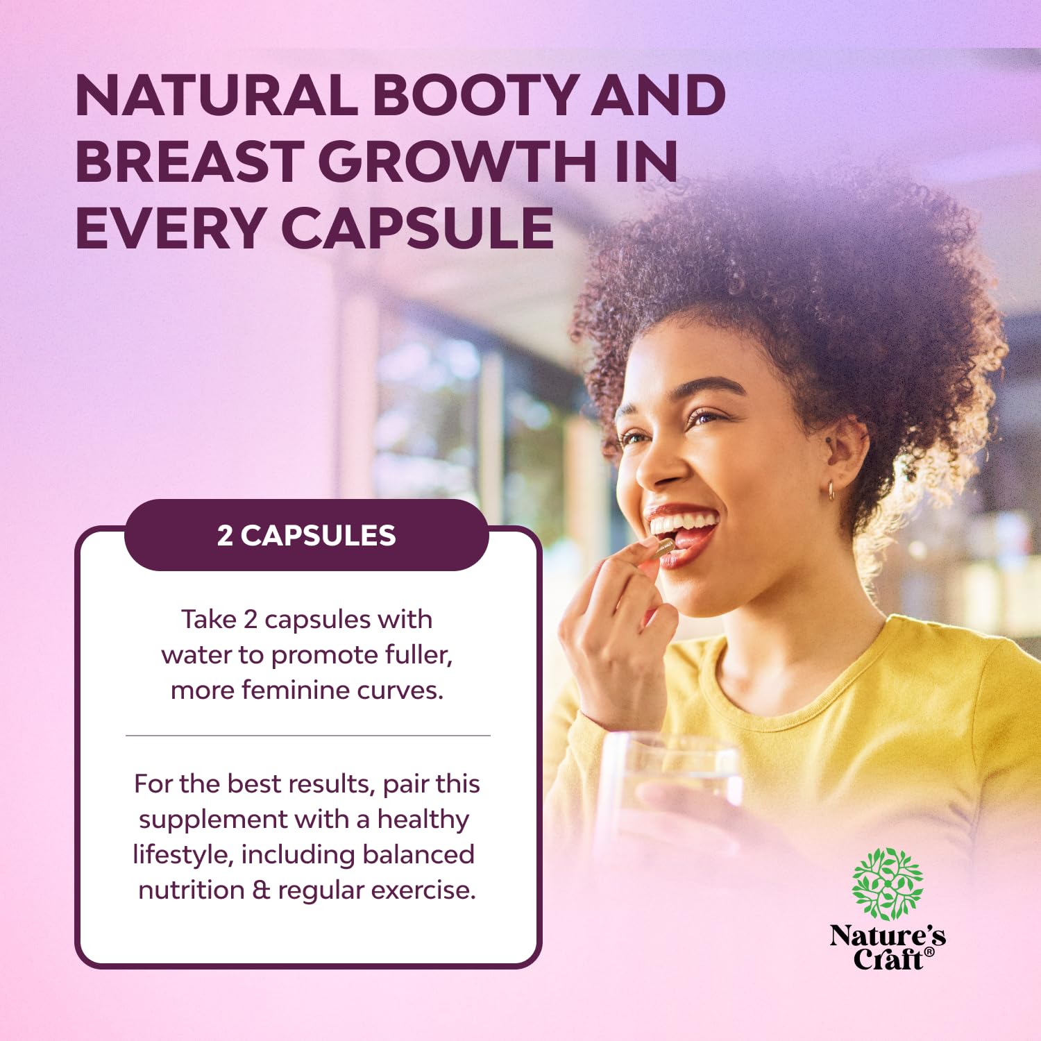 G-Curve Butt & Breast Enhancement Weight Gain Pills for Women - 60 Count — Amazon image 5