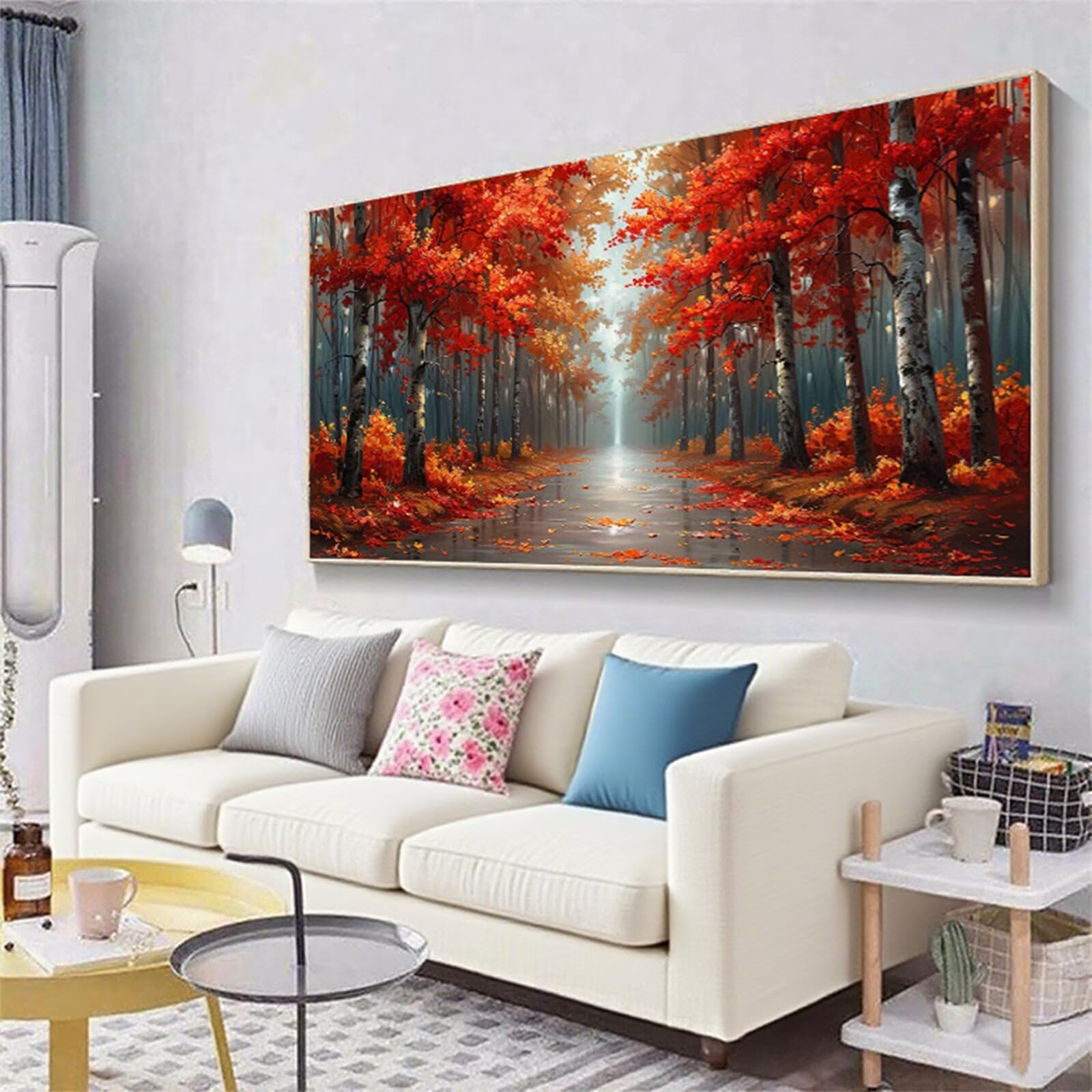 Diamentowe malowanie duży 100x50cm, diament malarstwo leśne obraz diamentowy drzewo malarstwo diamentowe dorośli DIY kryształ haft ścieg krzyżykowy puzzle rzemiosło diamentowe, dekoracja domu, prezent