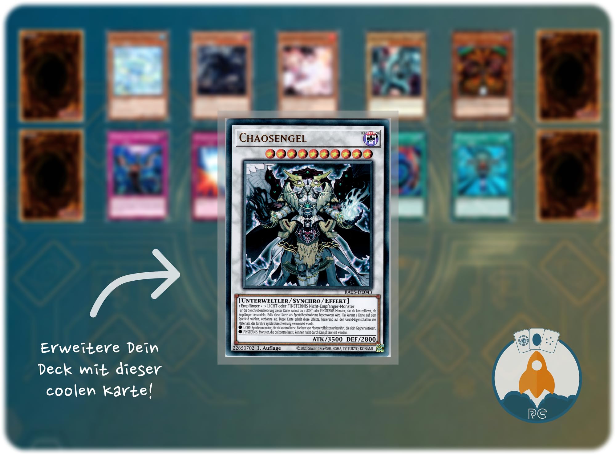 Chaosengel - RA05-DE043 - Ultra Rare - Deutsch - 1. Auflage - Yugioh - Rarity Collection 5 - mit RC-Fieldcenter