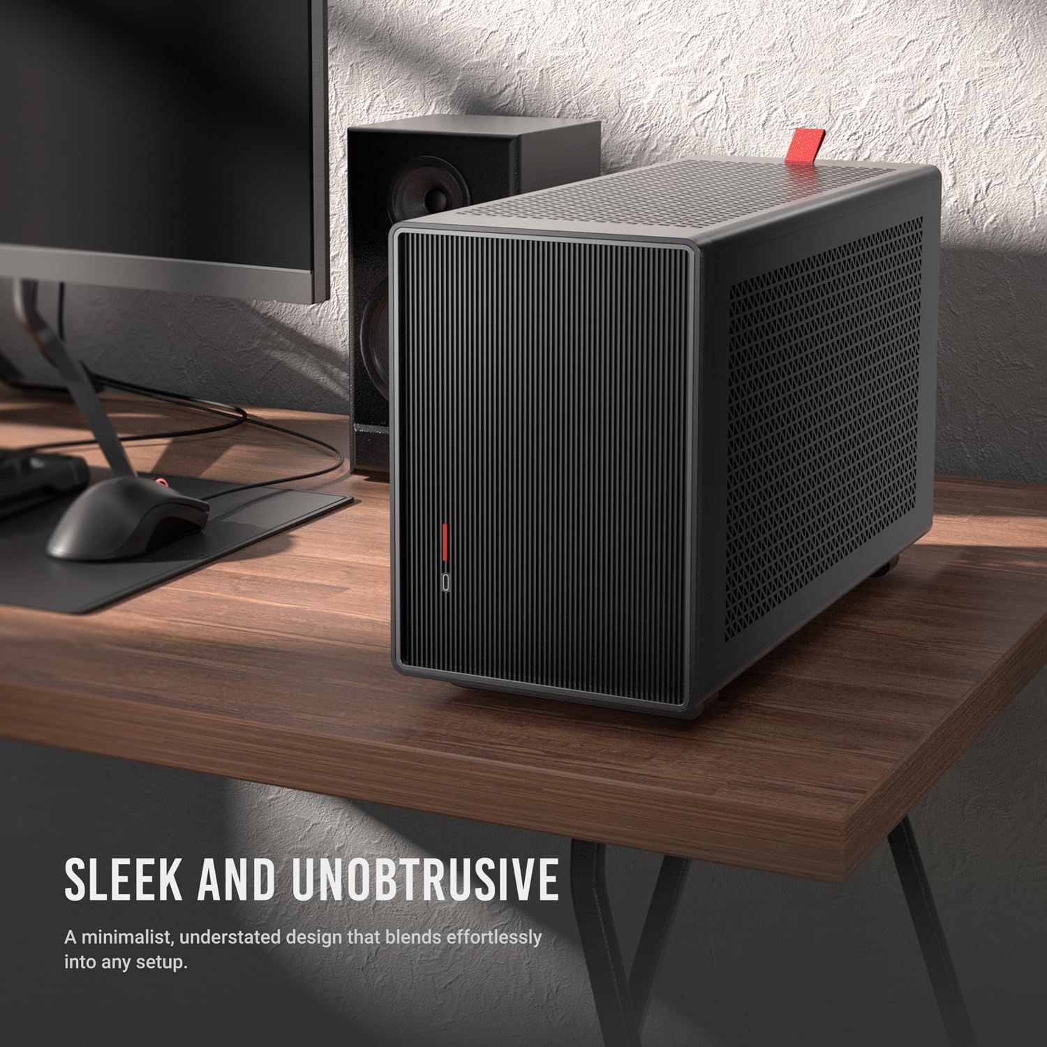 Antec Performance 1 M Black, Fans Not Included, High Airflow Solid Panels, RTX40 Compatible, 2 x 140mm Fans Support, PCIe 4.0 Riser Cable, CNC & Aluminum Crafted, Type-C, Mini ITX Gaming Case