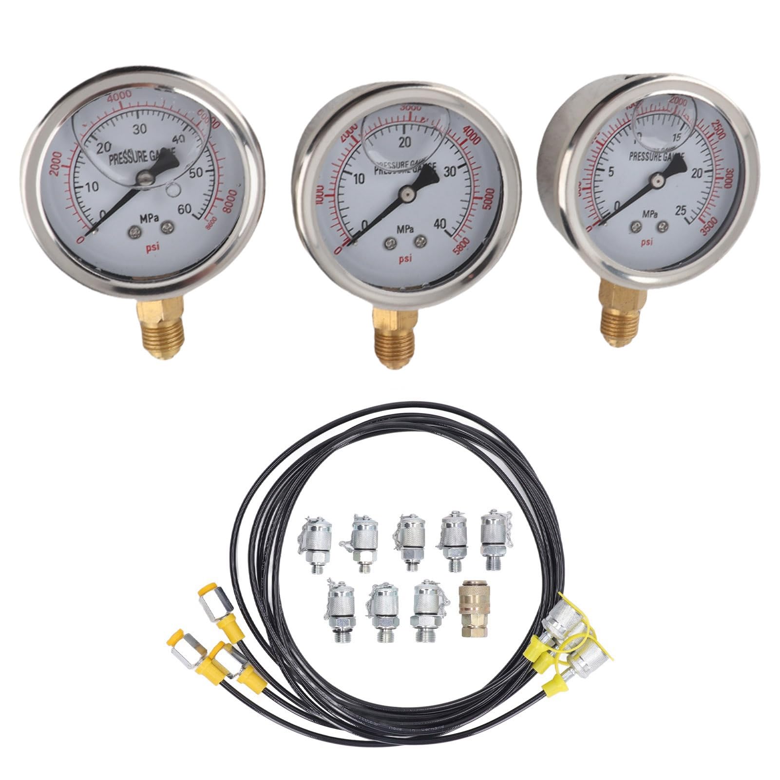 Zestaw do Testowania Ciśnienia Hydraulicznego Trwały Przenośny Tester Hydrauliczny 25 40 60 MPa dla Pracowników Budowlanych