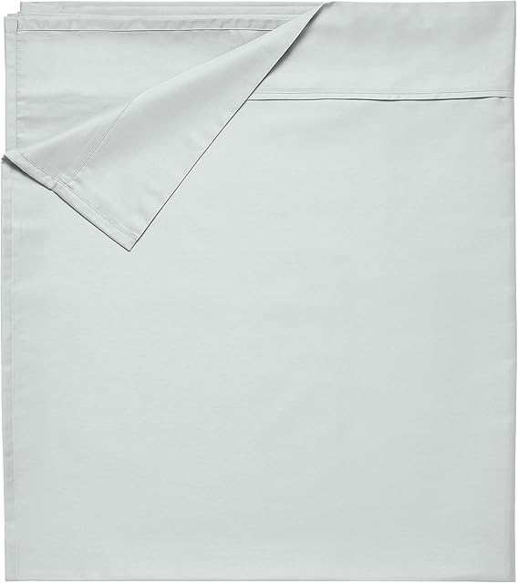 King Size Flat Bedsheets, 400 Thread Count, 100% Cotton, Soft & Superior To Fake Egyptian Quality Claims, Breathable Sheets (Light Grey, King)