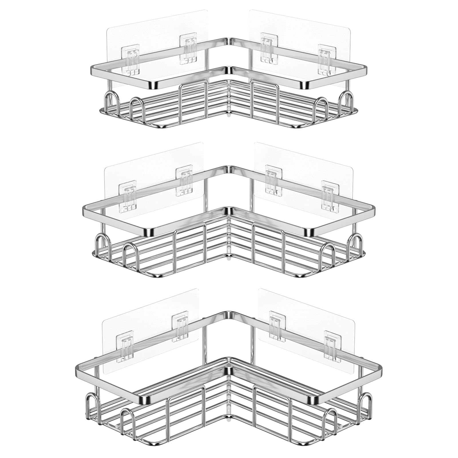 LOOBOV Shower Caddy Corner, Stainless Steel Shower Shelves
