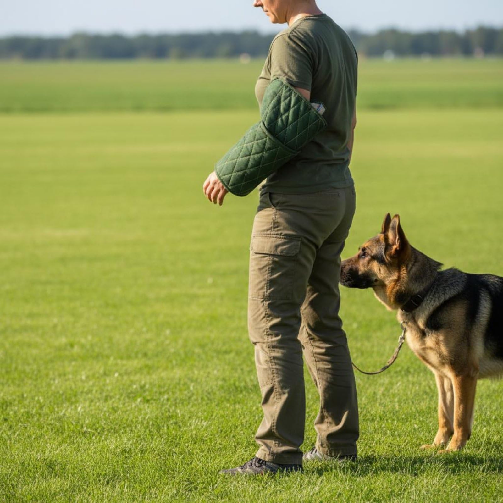 de Entrenamiento de Mascotas Protector de Brazo hasta el Codo Accesorio Fundamental en Tareas de Adiestramiento Material Fuerte para Doble Asidero, Camuflaje