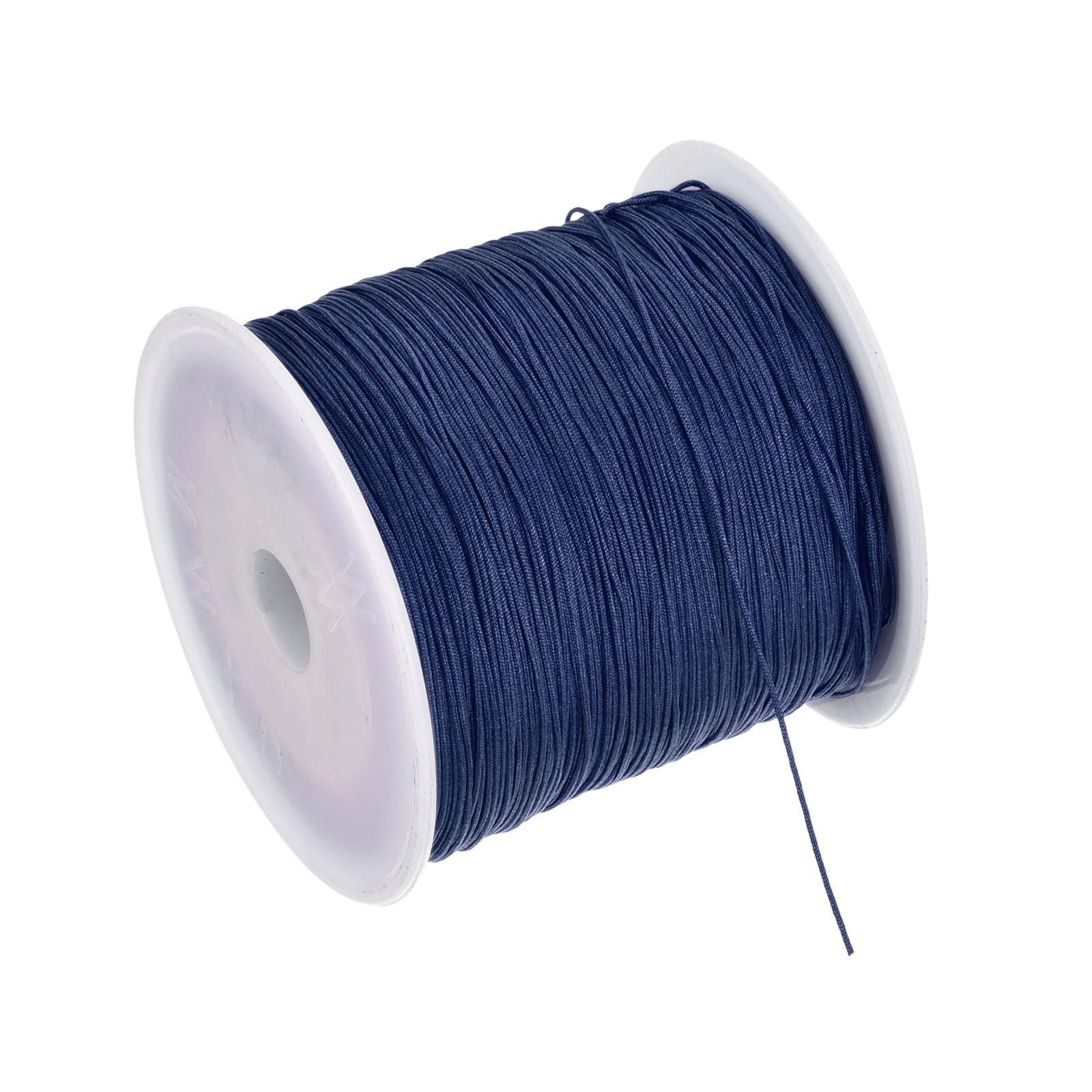 Rebower 0.4mm Nylon String for Bracelets, 140m Nylon Satin String Cord Beading Thread [ for Jewelry Making Kumihimo Necklaces DIY Craft] - Navy Blue