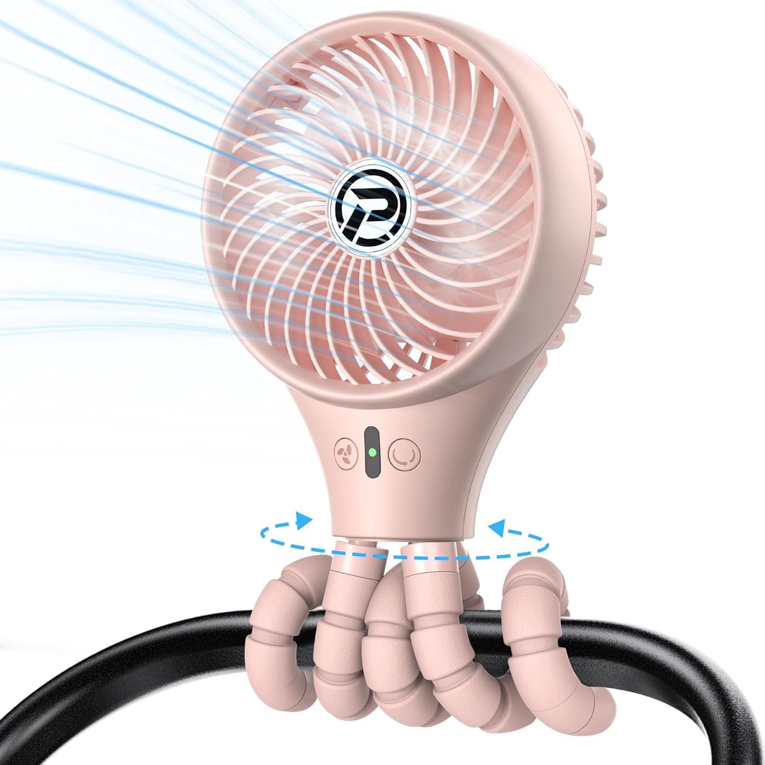 Portable Stroller Fan, Rechargeable Battery Powered Oscillating Fan, Baby Fan with 3 Powerful & Quiet Speeds, 90° Oscillation, Flexible Tripod for Stroller, Car, Seat, Crib, Desk, Camping, Travel Portable Stroller Fan, Rechargeable Battery Powered Oscillating Fan, Baby Fan with 3 Powerful & Quiet Speeds, 90° Oscillation, Flexible Tripod for Stroller, Car, Seat, Crib, Desk, Camping, Travel
