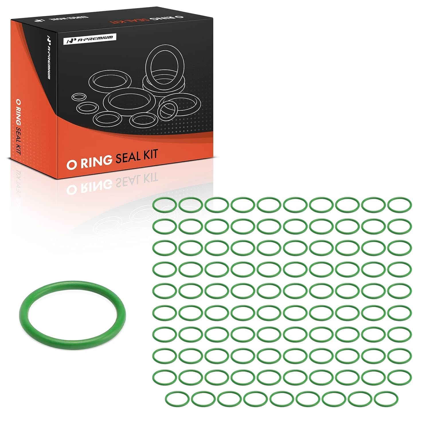 A-Premium 100Pcs AC O Rings Kit | for Exact ID (16.76±0.23mm) Exact CS (1.78±0.08mm), HNBR