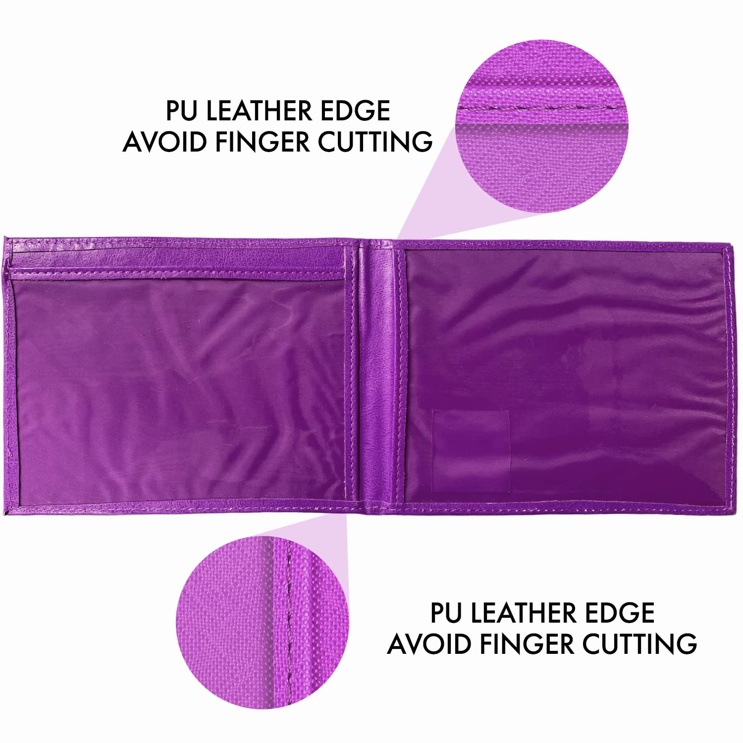 Woodland Leather Disabled Badge and Timer Holder, PU Leather Blue Badge Holder Wallet Protector for Car Hologram Safe (Purple), (1495) - Image 2