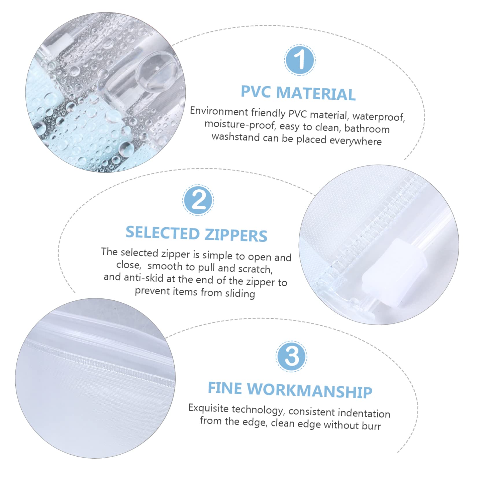 Healeved 20pièces Trousse De Toilette Transparent avec De Voyage Pratique pour Cosmétiques Et Produits De Toilette