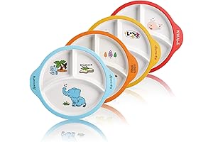 ZOOFOX Start-to-Finish Plates for Kids