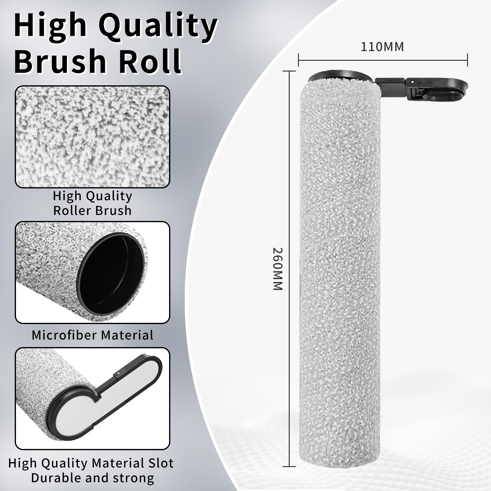 DianSung Accessoires de rouleau de brosse pour Roborock F25, F25 ACE, F25 RT, F25 LT, F25 ALT F25 GT, F25 XT, F25 ACE Combo, F25 Combo pièces, 2 rouleaux de brosse