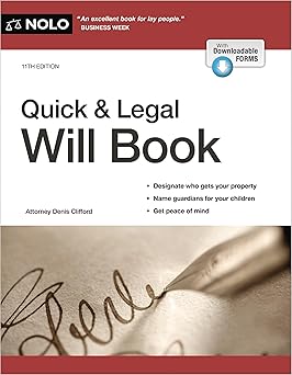 Quick & Legal Will Book