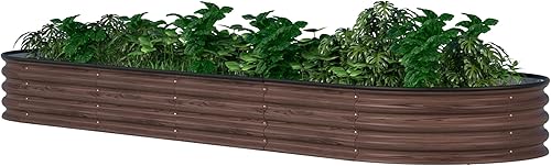 Miniatura 16 de VEIKOU Cama de jardín elevada de 8 x 2 x 1.4 pies, cama de jardín elevada galvanizada, maceta modular elevada para exteriores, para verduras, cama