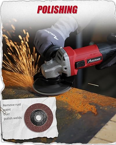 Miniatura 5 de AVID POWER Amoladora angular de 7.5 amperios y 4-12 pulgadas, herramientas eléctricas con muelas, ruedas de corte, disco de solapa y mango auxiliar