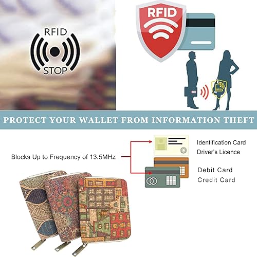 Miniatura 5 de boshiho Cartera de corcho vegano, diseño delgado de cremallera con tarjetero y bolsillo para monedas, regalo vegano ecológico