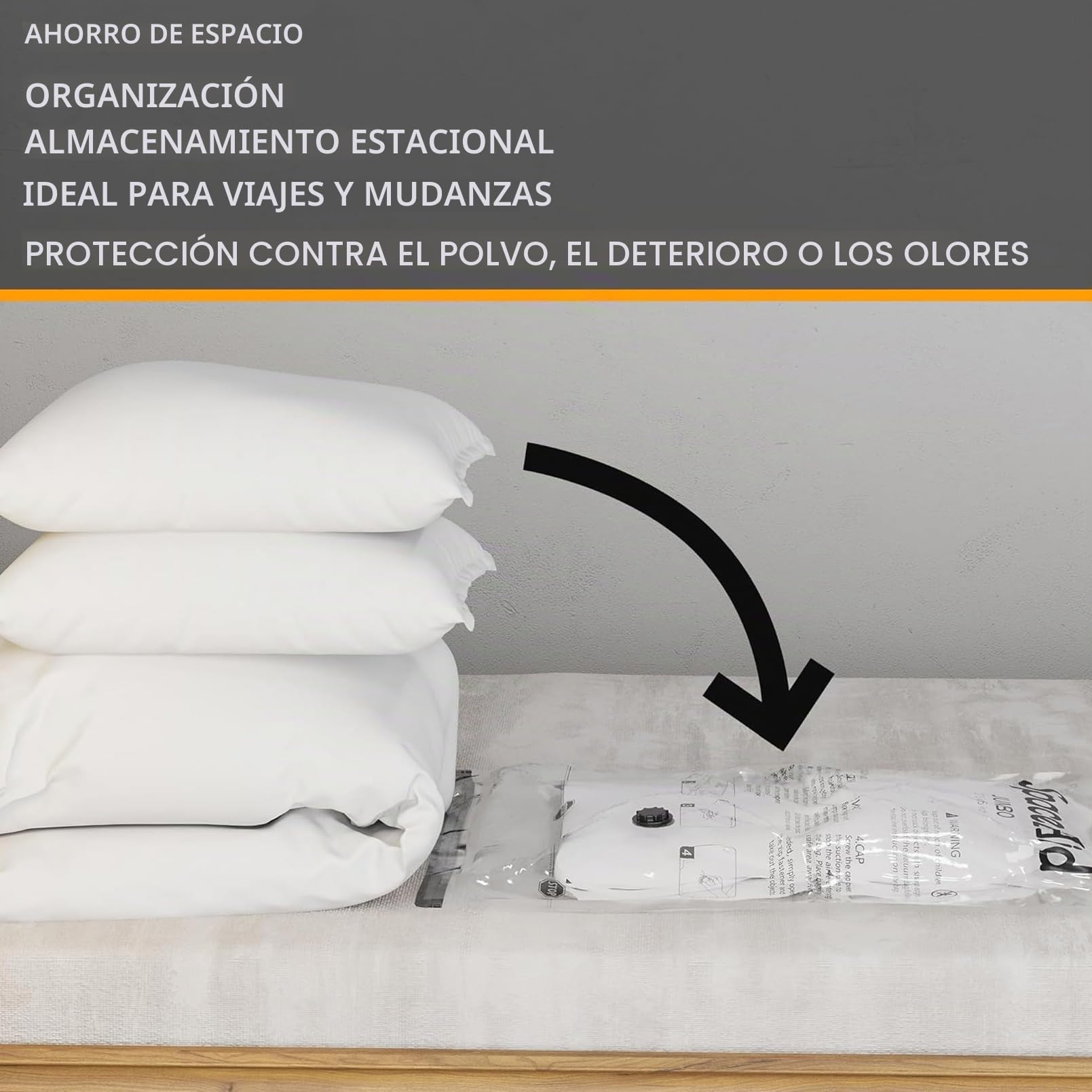 SpaceAid Paquete de 14 bolsas de almacenamiento al vacío con bomba de aire eléctrica, compresión, selladoras, edredones, mantas, almohadas, ropa de cama (4 jumbo, 4 grandes, 3 medianas, 3 pequeñas)