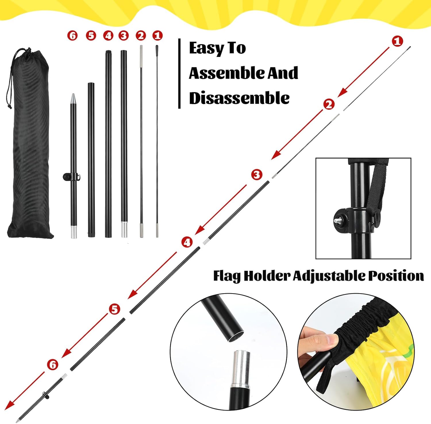 2 Sets Lemonade Feather Flag Summer Lemonade Swooper Flags Banner Sign with Carbon Fiber Pole and Advanced Ground Stake Portable Bag Open Advertising Banner Sign for Business Advertising Outside